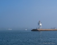 Fog over Grand Marais Lighthouse