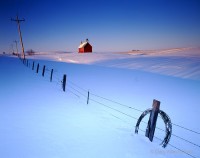 Red Schoolhouse and Fence