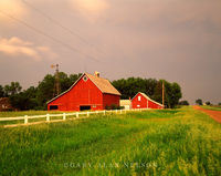 Farm and Menacing Skies