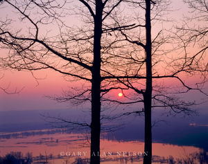 Sunrise over the Mississippi River