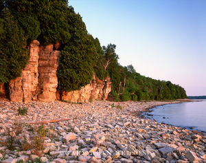 Cliffs over Lake Michigan