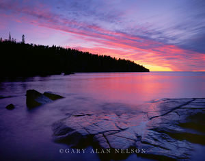 Crimson Skies over Lake Superior