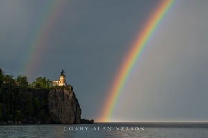 Double Rainbow over Split Rock Ligthouse