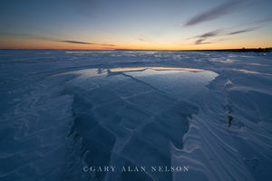 Fractured Ice at Dusk, Lake Superior