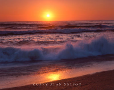 Sunset over the Pacific print