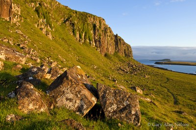 Wall of Rock and Staffin Bay print