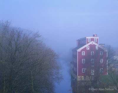 Grist Mill in Fog print