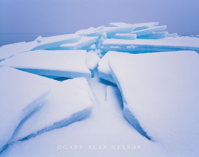 Plates of Blue Ice print
