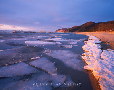 Broken Ice on Lake Michigan print