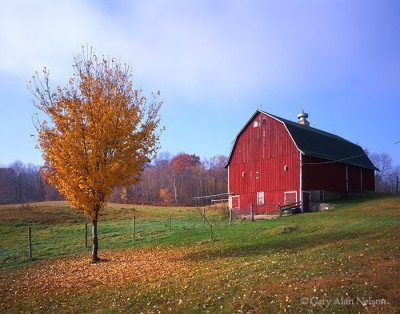 Barn in Autumn print