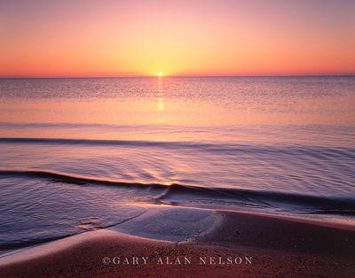 Sunrise on Lake Superior Beach print