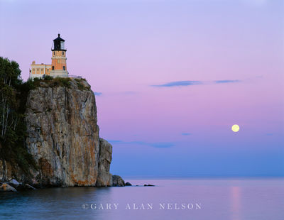Full Moon over Split Rock Lighthouse print