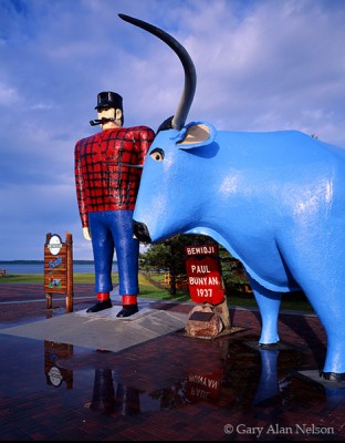 Paul Bunyon and Babe the Blue Ox print