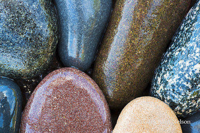 Wet Colored Stones on Superior print