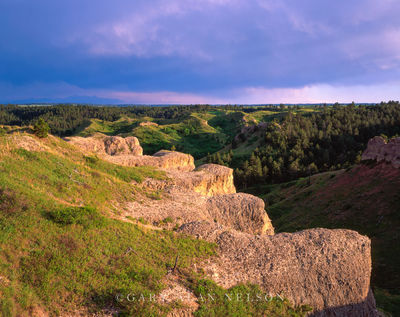 Bluffs and Cliffs in Nebraska Badlands print