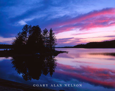 Sunset over Beaverhouse Lake print