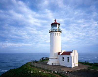 Clouds over North Head Lighthouse print