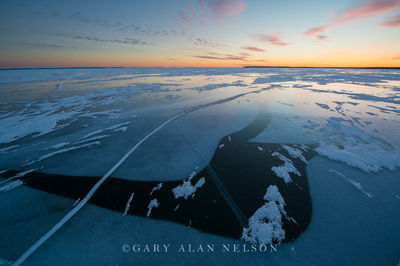 Layers of Ice on Lake Superior print