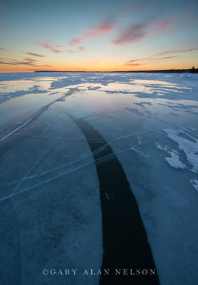 Layers of Ice on Lake Superior print