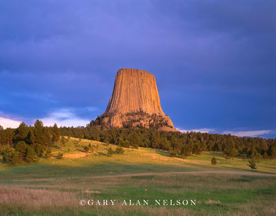 Clouds over Devils Tower print
