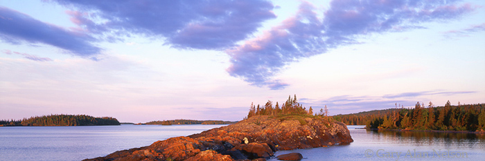 MI-99-13P-SP Island on Lake Superior at dawn, Isle Royale National Park, Michigan