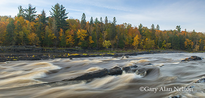 Rapids on the St. Louis River in autumn, Jay Cooke State Park, Minnesota