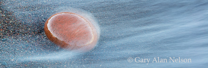 Stone and surf on Lake Superior, Minnesota