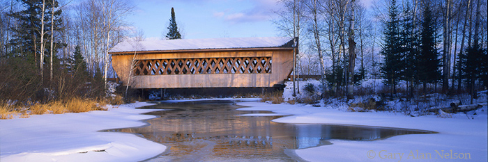 WI-95-1P-SC Smith Rapids Covered Bridge, Chequamegon National Forest, Price County, Wisconsin