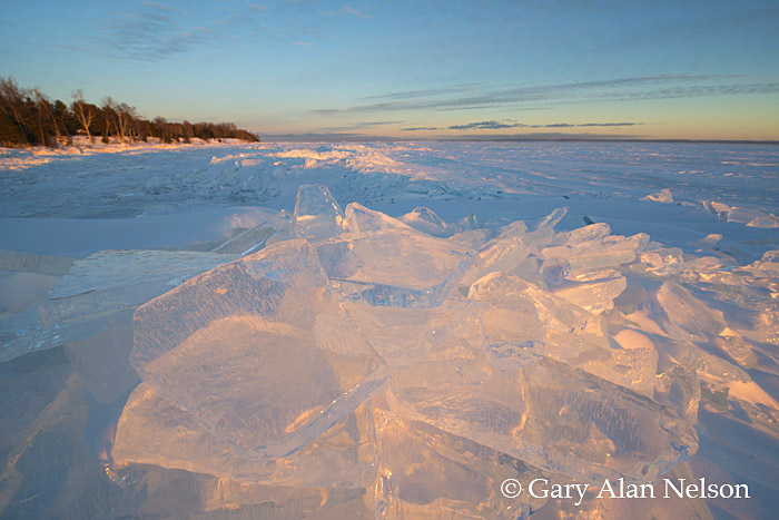 Piles of Ice on Lake Superior, Madeline Island, Apostle Islands National Lakeshore, Wisconsin