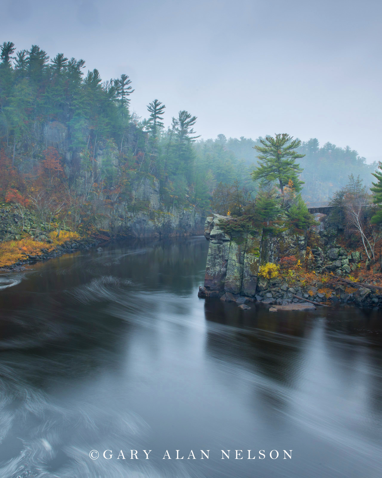 Fog along the Dalles of the St. Croix National Scenic River, Minesota/Wisconsin