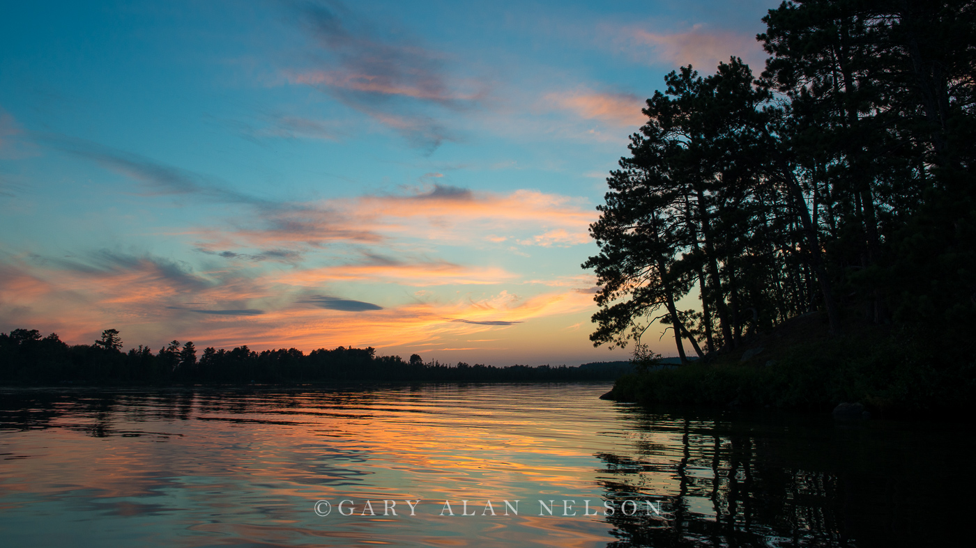 MN-12-93-SC Sunset over Lake Vermilion, Minnesota