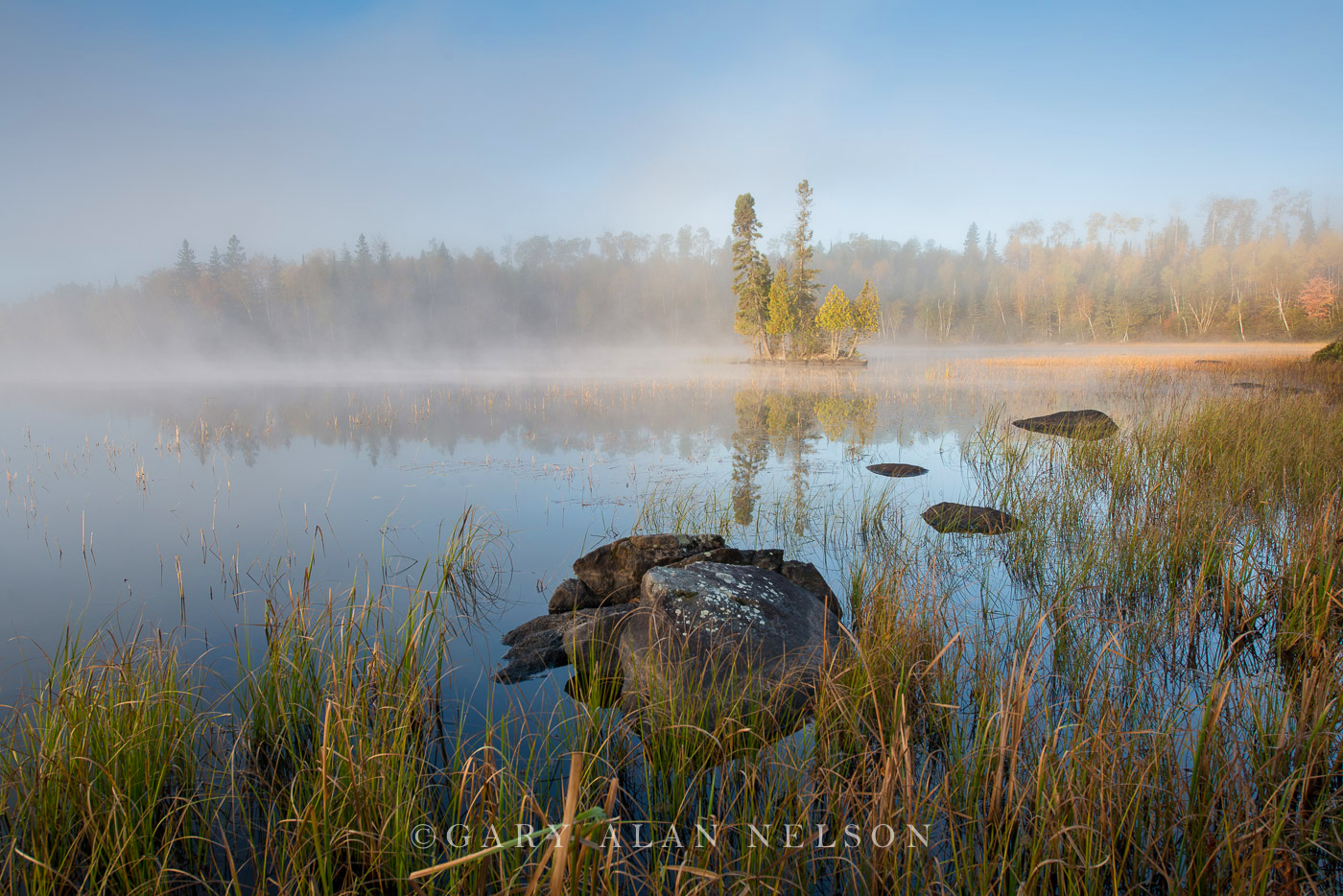 Morning light on island, Superior National Forest, Minnesota