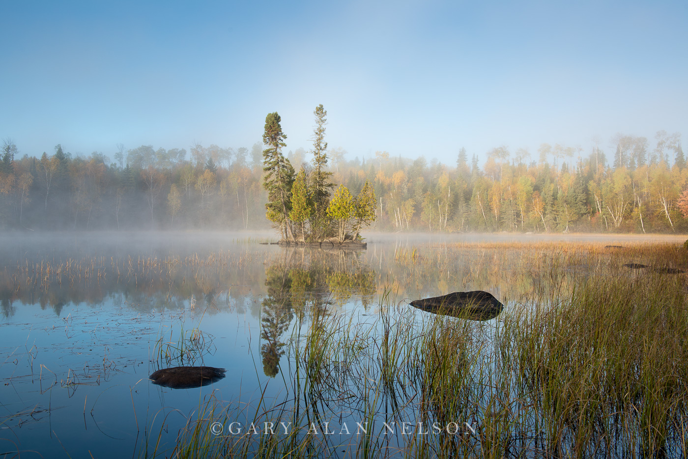 Morning light on island, Superior Nartional Forest, Minnesota