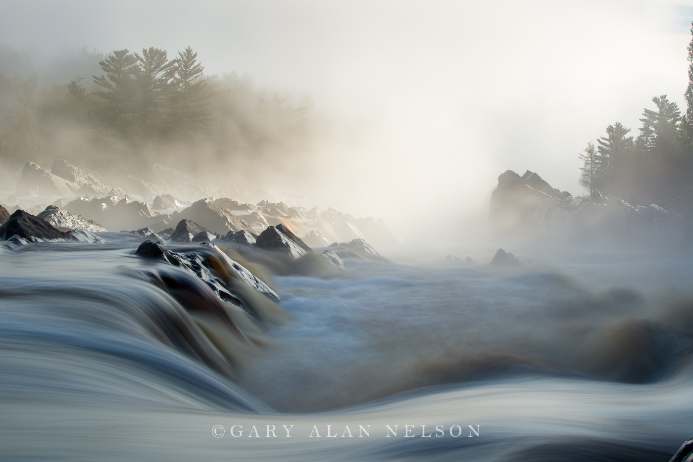 Morning fog on the St. Louis River, J. Cooke State Park, Minnesota