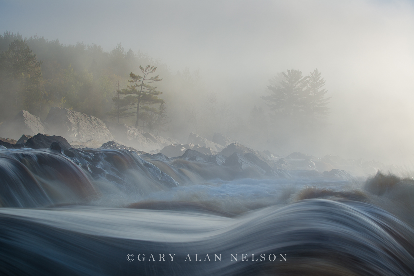 Morning fog on the St. Louis River, J. Cooke State Park, Minnesota