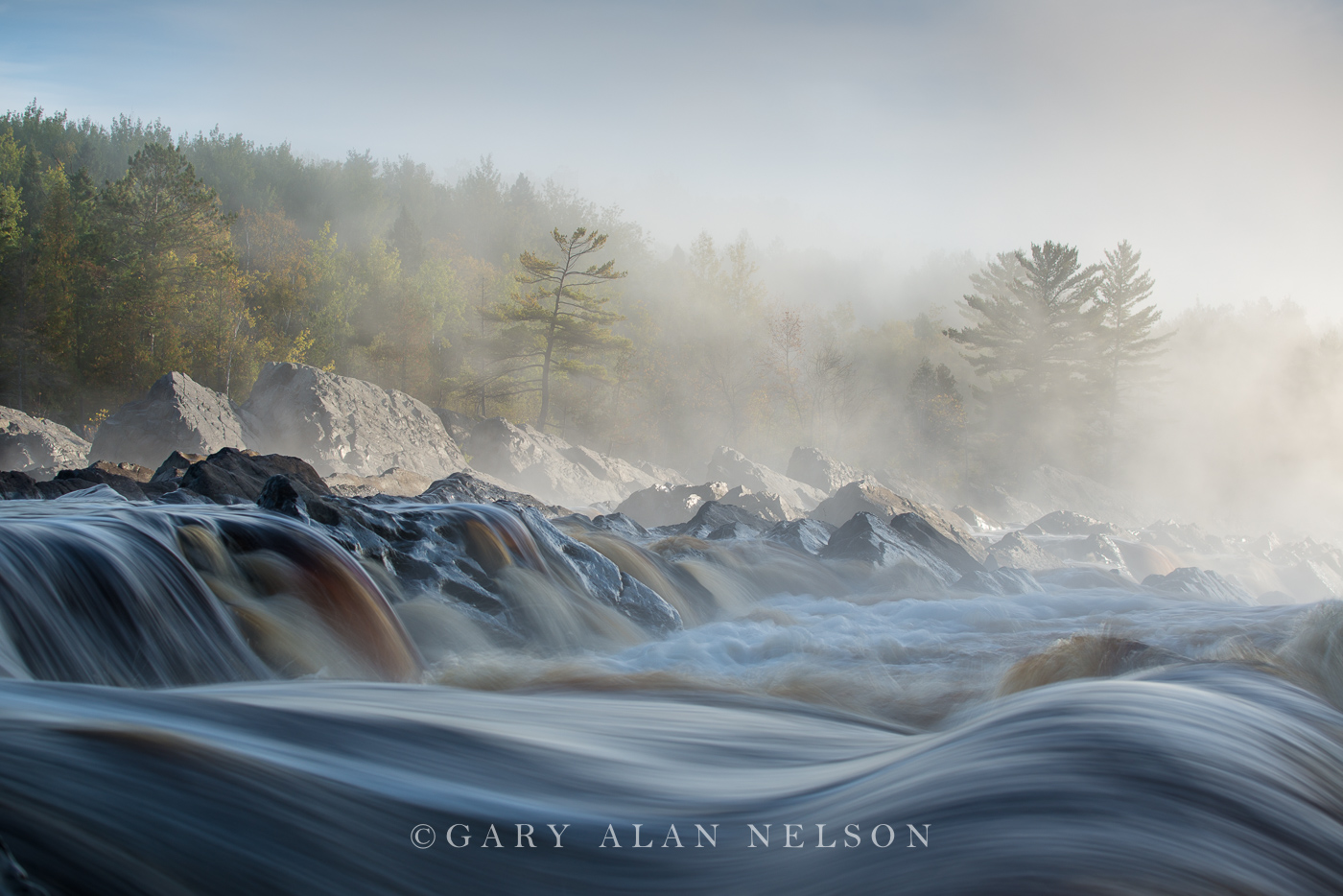 Morning fog on the St. Louis River, J. Cooke State Park, Minnesota