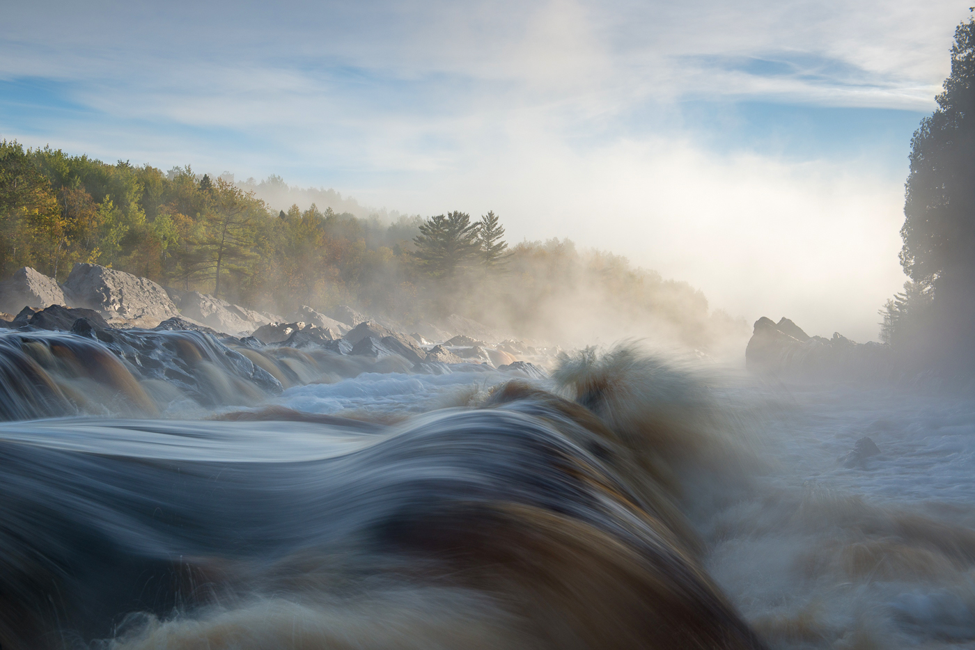 Morning fog on the St. Louis River, J. Cooke State Park, Minnesota