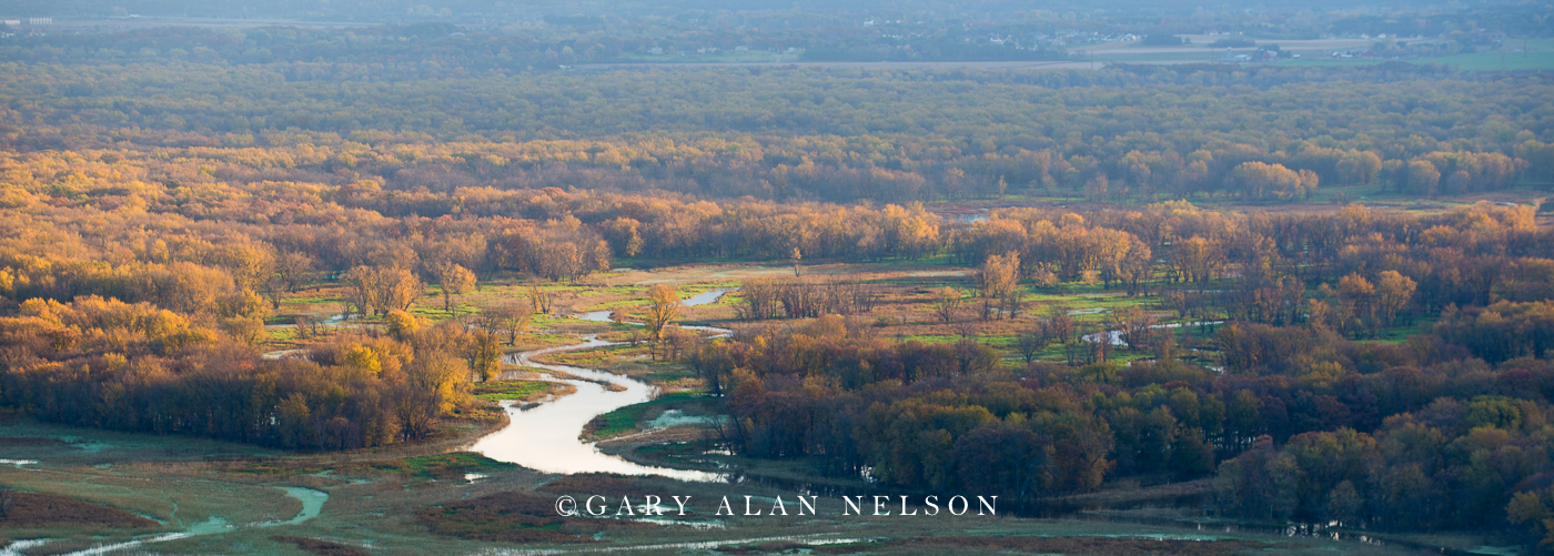 The Mississippi River from a bluff in the driftless area, Great River Bluffs State Park, Minnesota