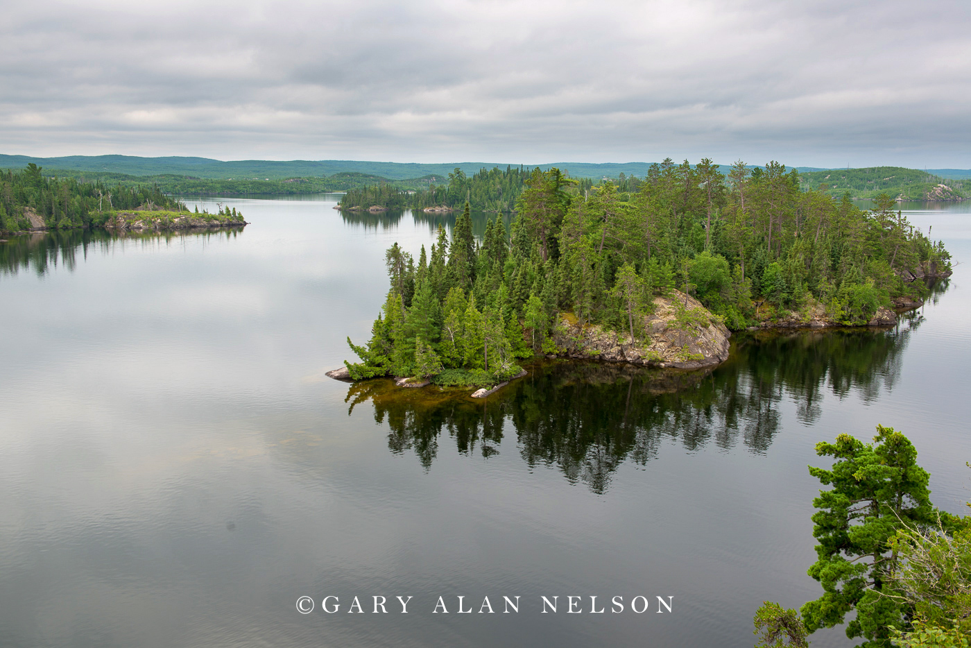 Cliffs overlooking Seagull Lake, Boundary Waters Canoe Area Wilderness, Minnesota/Canada