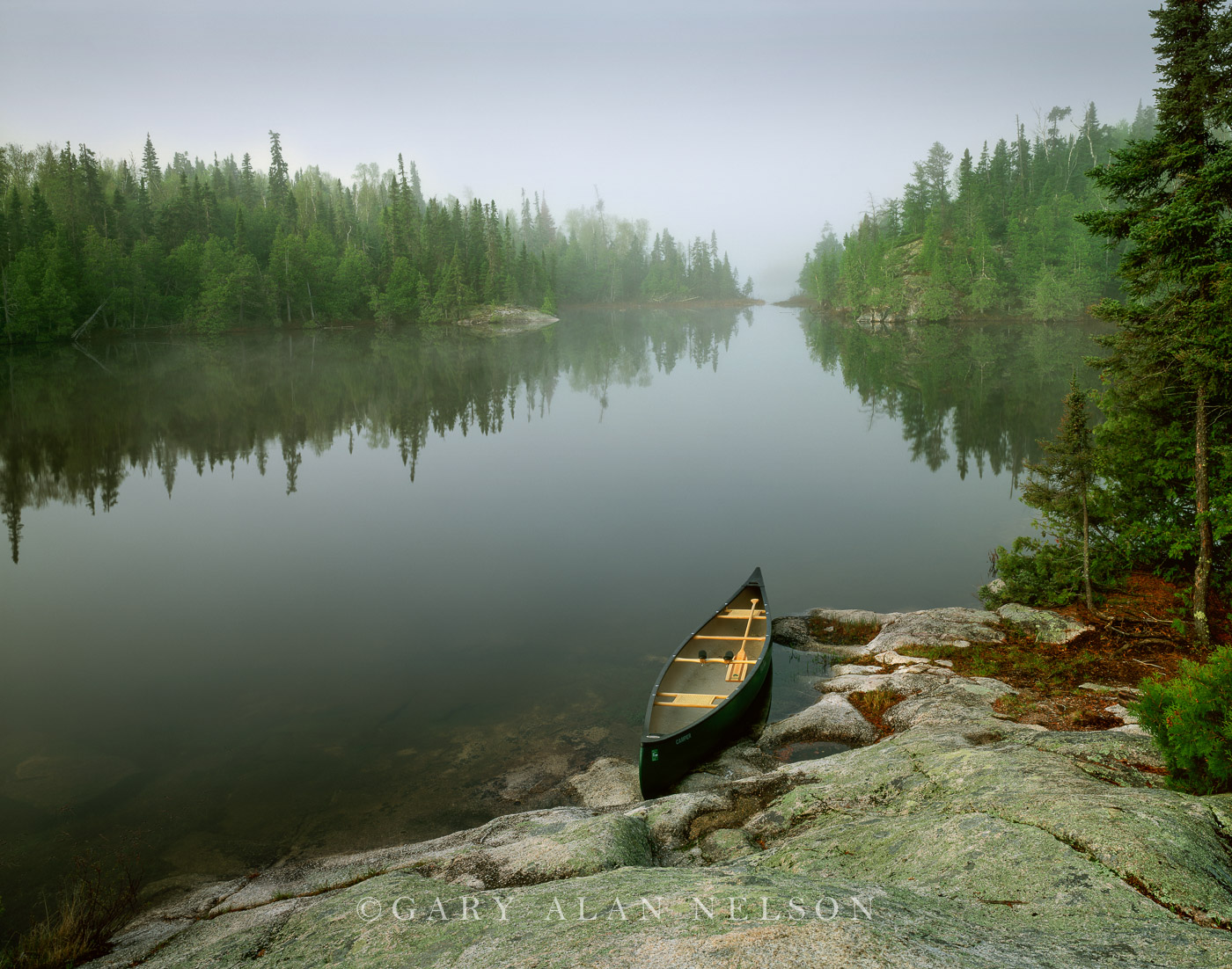 Calm Morning on Seagull Lake Boundary Waters Canoe Area Wilderness, Minnesota Gary Alan