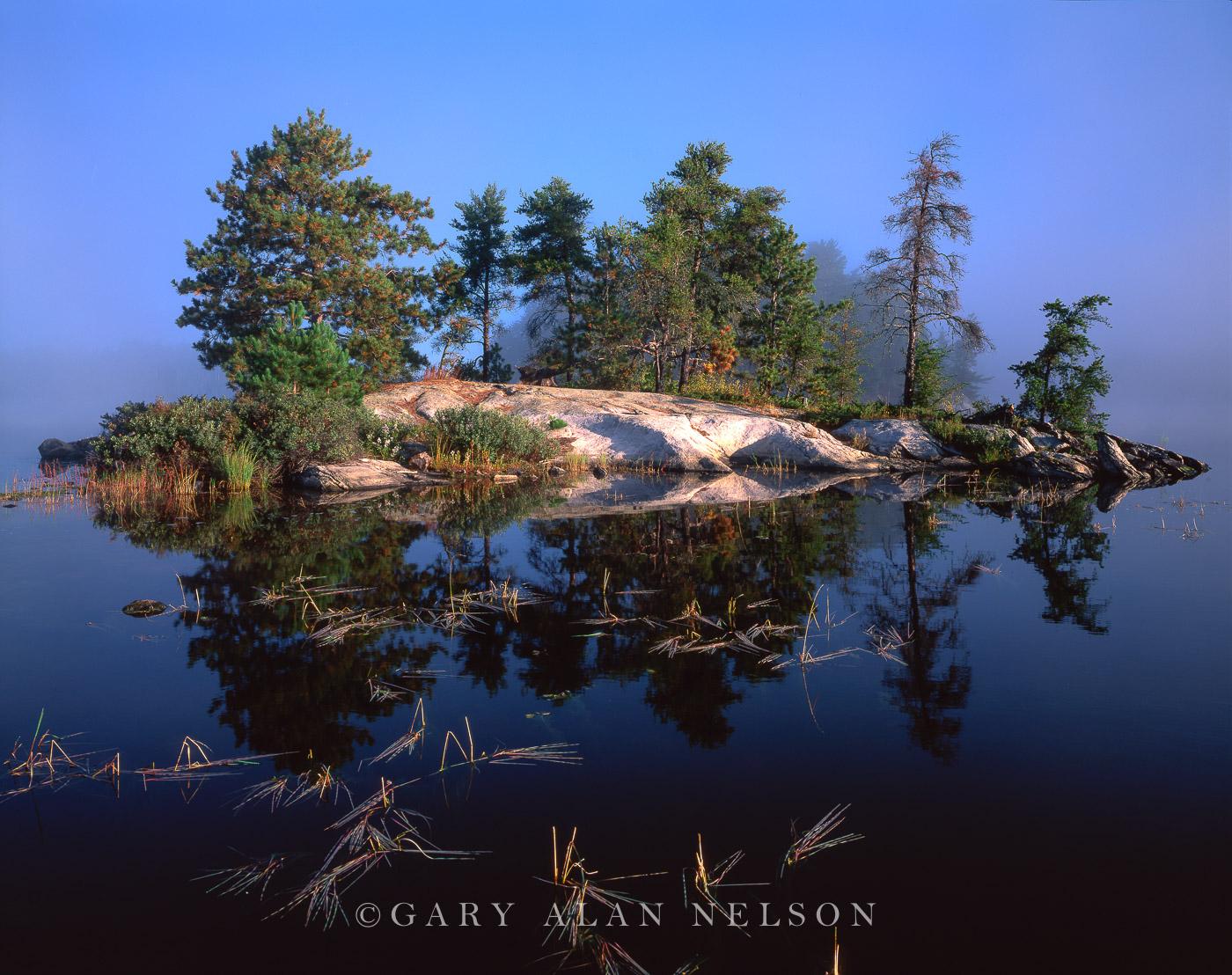 Rising Fog on Sand Point Lake Voyageurs National Park, Minnesota