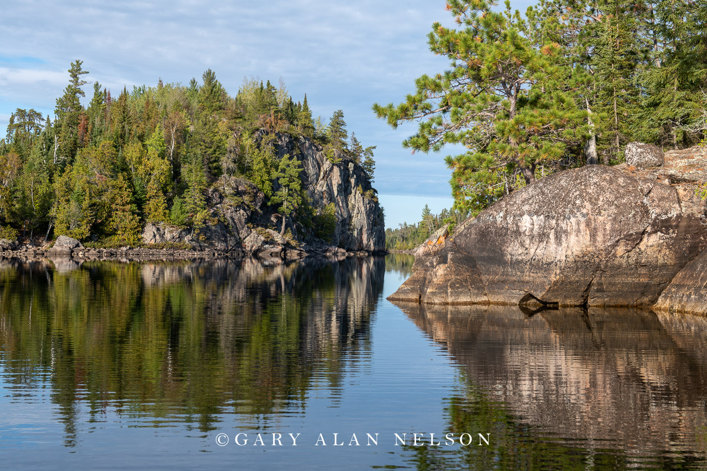 The cliffs on Seagull Lake, Boundary Waters Canoe Area Wilderness, Minnesota