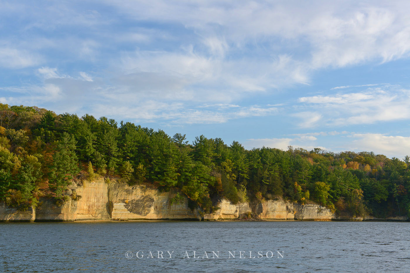 Chalk cliffs on the Cannon River, Minnesota