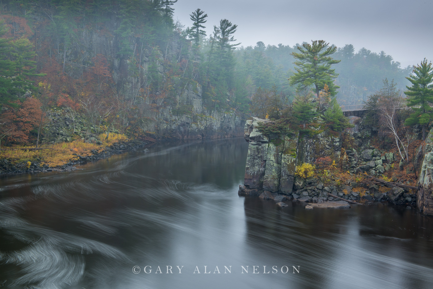 Fog along the Dalles of the St. Croix National Scenic River, Minesota/Wisconsin