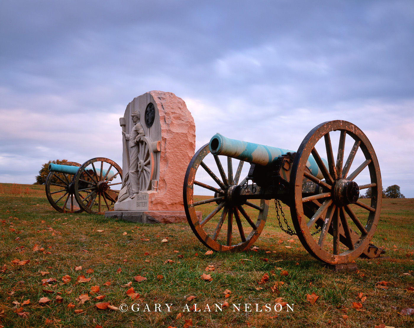 PA-01-11-NMP Canons and monument at Gettysburg National Military Park, Pennsylvania