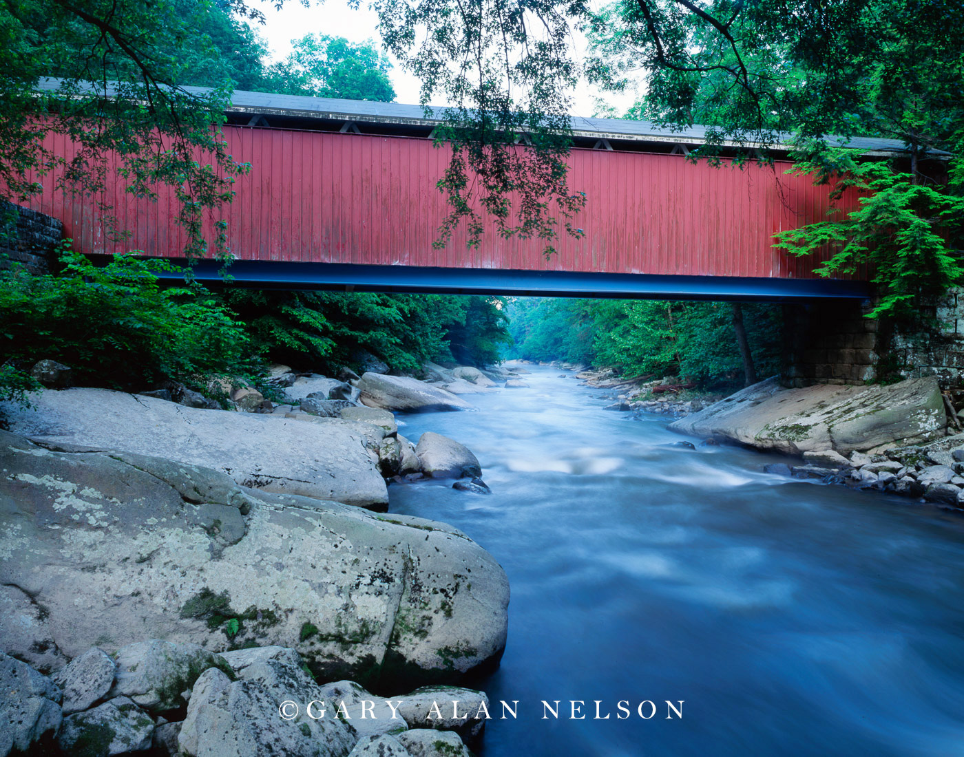 Slippery Rock Creek Covered Bridge McConnell's Mill State Park, Pennsylvania Gary Alan