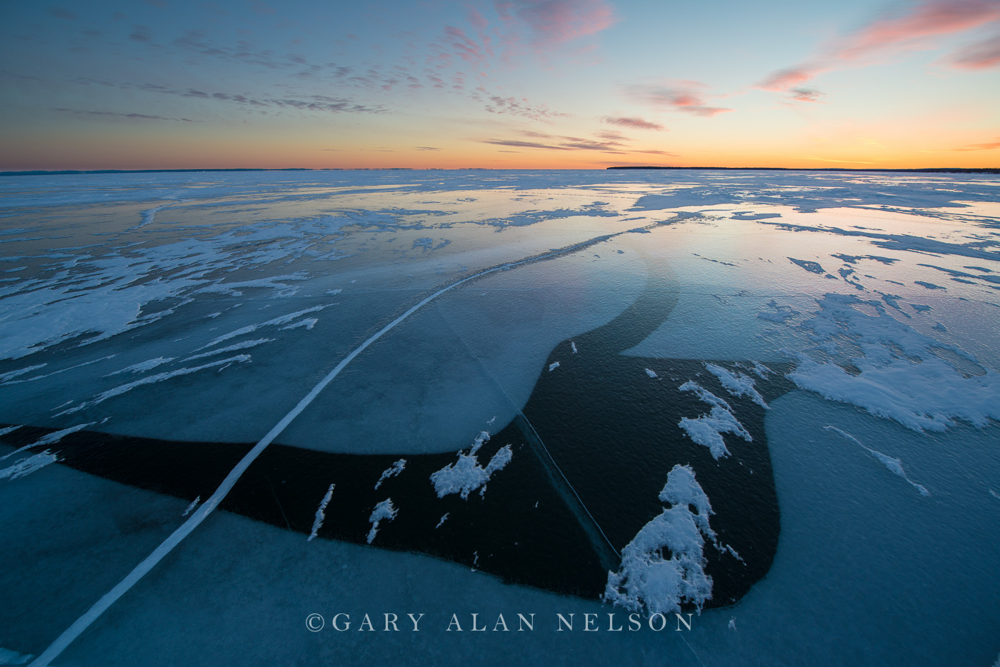 Layers of Ice on Lake Superior, Madeline Island, Apostle Islands National Lakeshore, Wisconsin