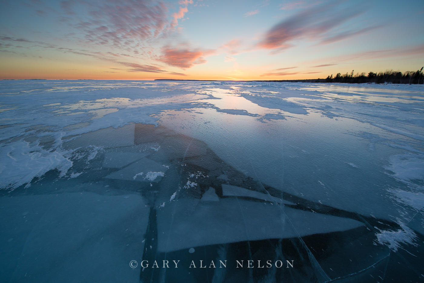 Layers of Ice on Lake Superior, Madeline Island, Apostle Islands National Lakeshore, Wisconsin