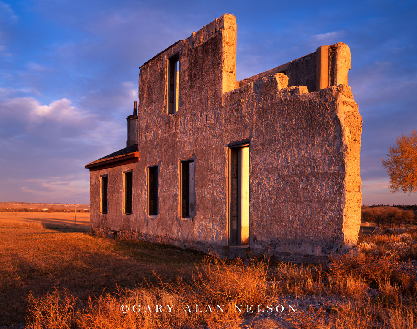 WY-99-4-NHP Hospital ruins, Fort Laramie National Historic Site, Wyoming